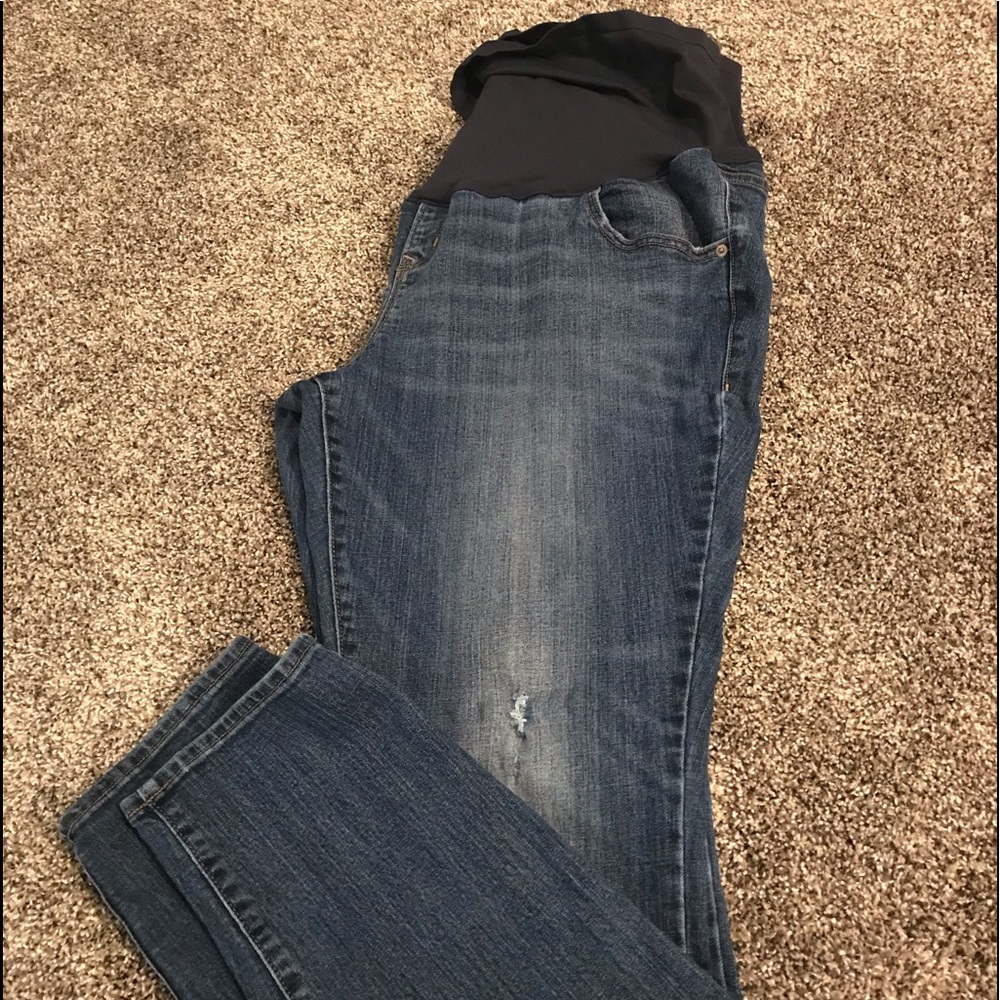 Full panel maternity skinny jeans